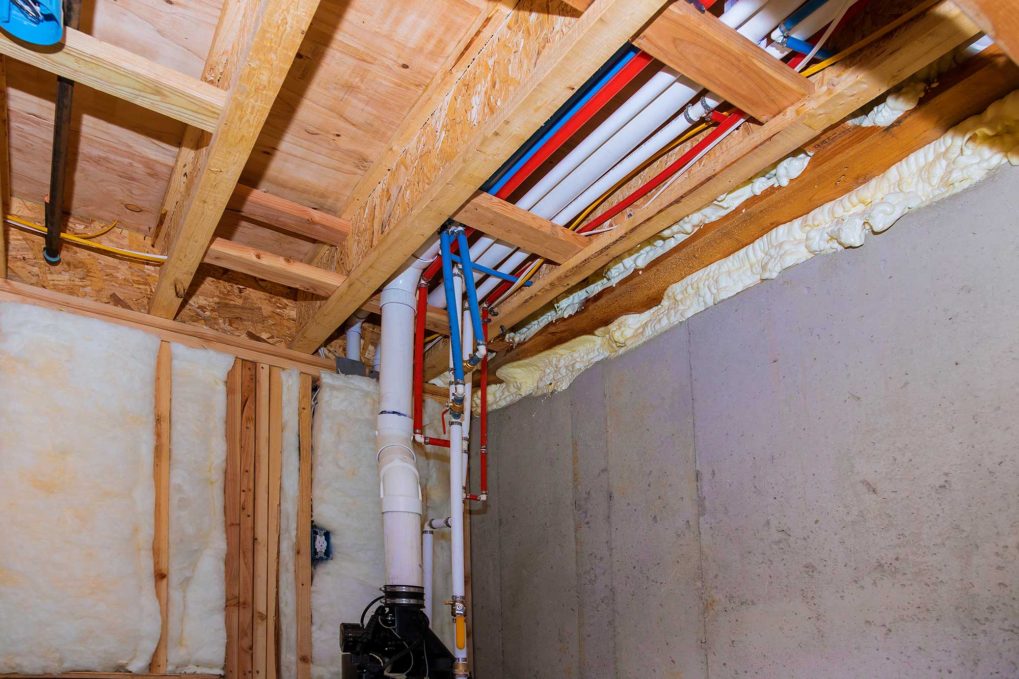 Pipes in a winterized vermont vacation home cared for by sugarhouse