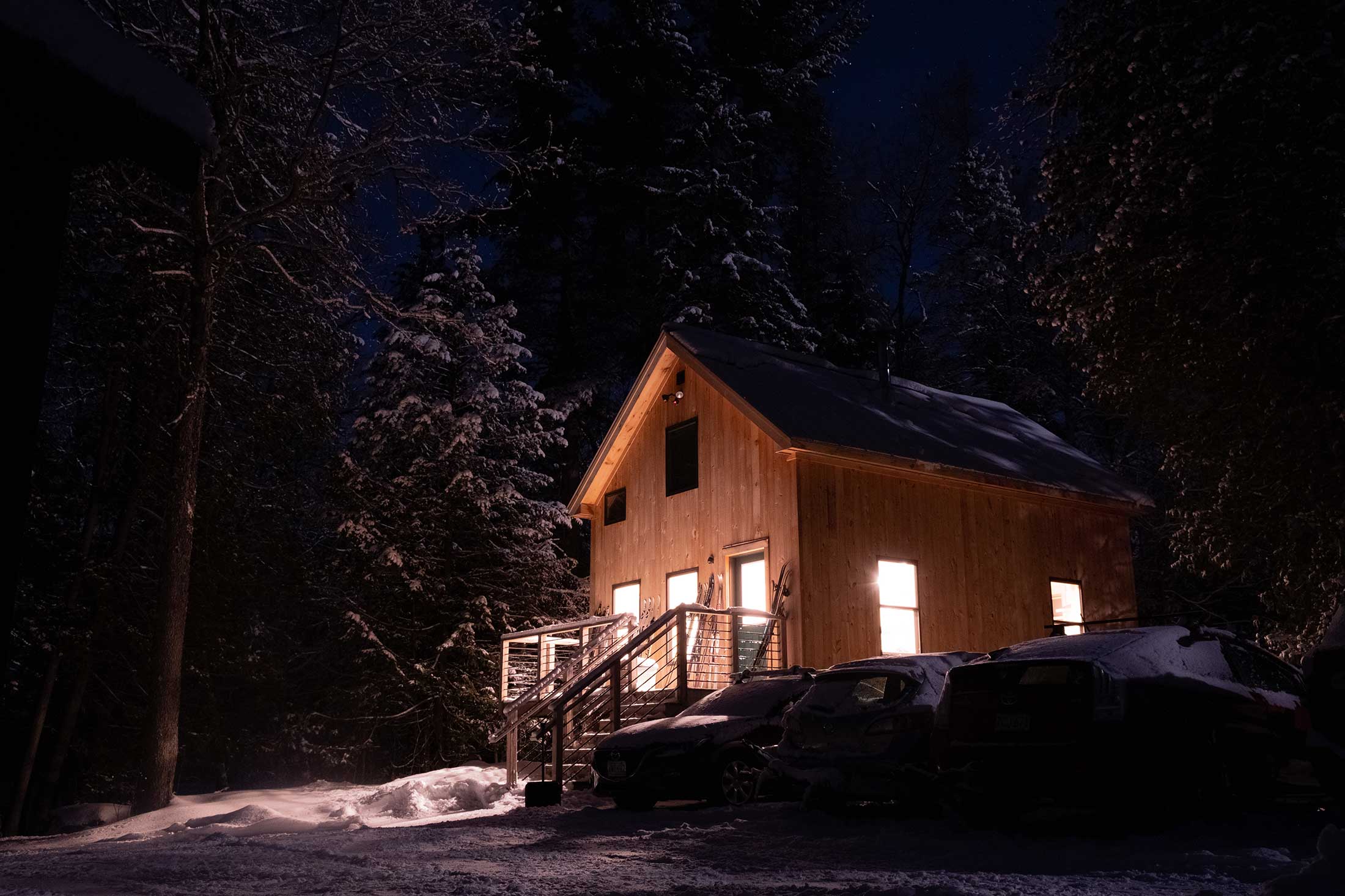 A Vermont house fully prepared for winter weather
